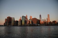 
Sunrise On New York Financial District Skyline From Brooklyn Heights
